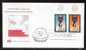 United Nations NY 86-87 International Bank Geneva Cachet FDC First Day Cover