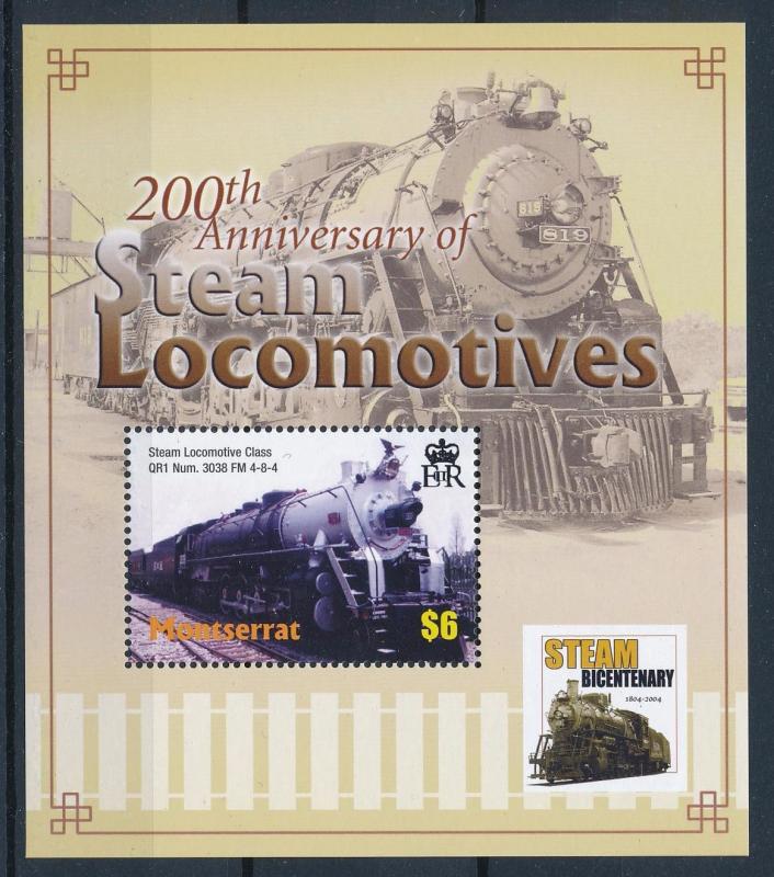 [61514] Montserrat 2004 Railway Train Elsenbahn Chemin De Fer Sheet MNH