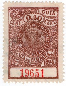 (I.B) Argentina Revenue : Buenos Aires Local Tax 40c (Guia de Campana)