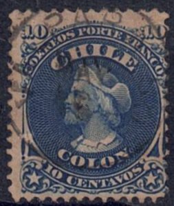 Chile #18 Used Single Stamp cv $6