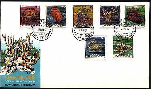 COOK IS 1984 Coral commem FDC..........22517