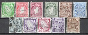 ZAYIX Ireland 106-116 Used Wmk Multiple e Definitive Stamps 1223S0006