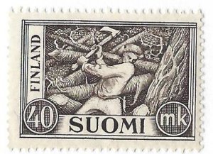 Finland - 1952 40m Wood Chopper - Scott# 305 MNH