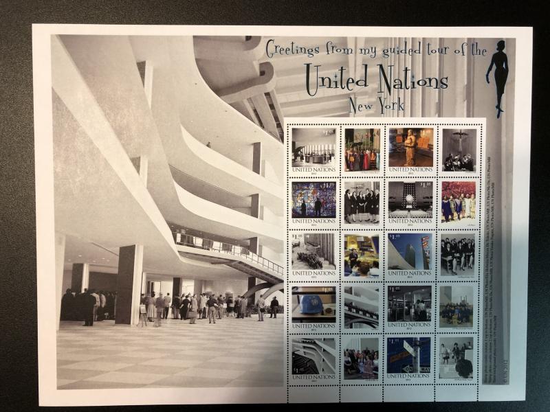 1038 United Nations 2012 Personalized Sheet MNH