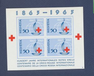 SWITZERLAND - - MNH S/S - Red Cross - 1963 