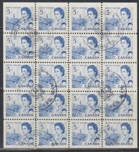 Canada, 5c Elizabeth II (SC# 458bp) USED PANE