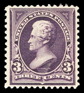 Scott 268 1895 3c Purple Jackson Watermarked Issue Mint F-VF OG LH Cat $37.50