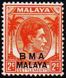 Malaya(BMA) 1945 2c S.G.2a Mounted Mint