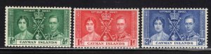 Cayman Islands #97-99 ~ Cplt Set of 3 ~ Unused, PM, MX (1937)