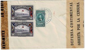 Costa Rica 1941 Las Juntas de Abangares cancel on cover to the U.S., Soccer