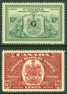EDW1949SELL : CANADA 1938-50 Scott #E8, EO2 Both VF, Mint Never Hinged. Cat $75+
