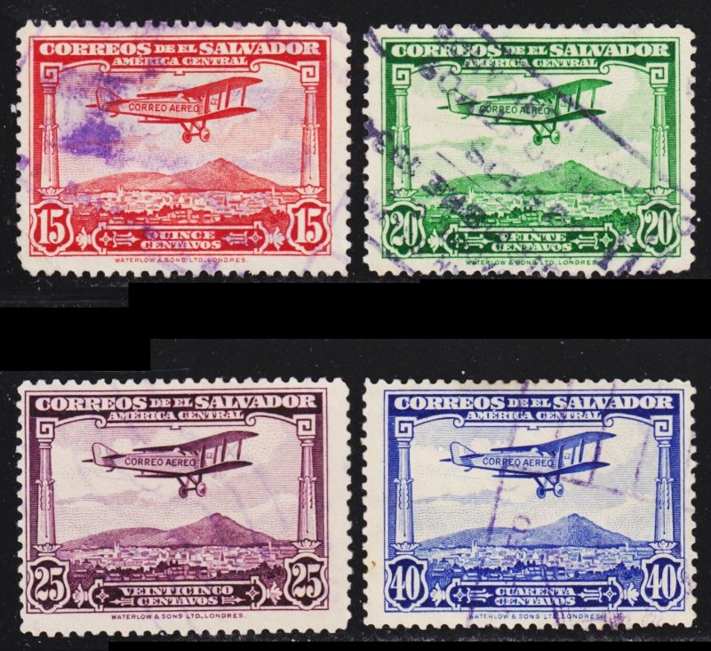 El Salvador Scott C11-14 complete set F to VF used.