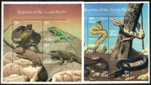 Palau Stamp 1212-1213  - Reptiles of the South Pacific