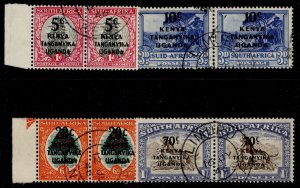 KENYA UGANDA TANGANYIKA GVI SG151-154, 1941 pictorial stamps set, VFU. Cat £15.