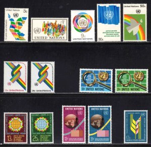 United Nations ~ Cplt Series of 1976 Issues ~ #267 to 280,  ~ Mint, NH