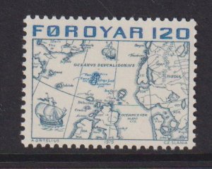 Faroe Islands  #12  MNH  1975 old map  120o