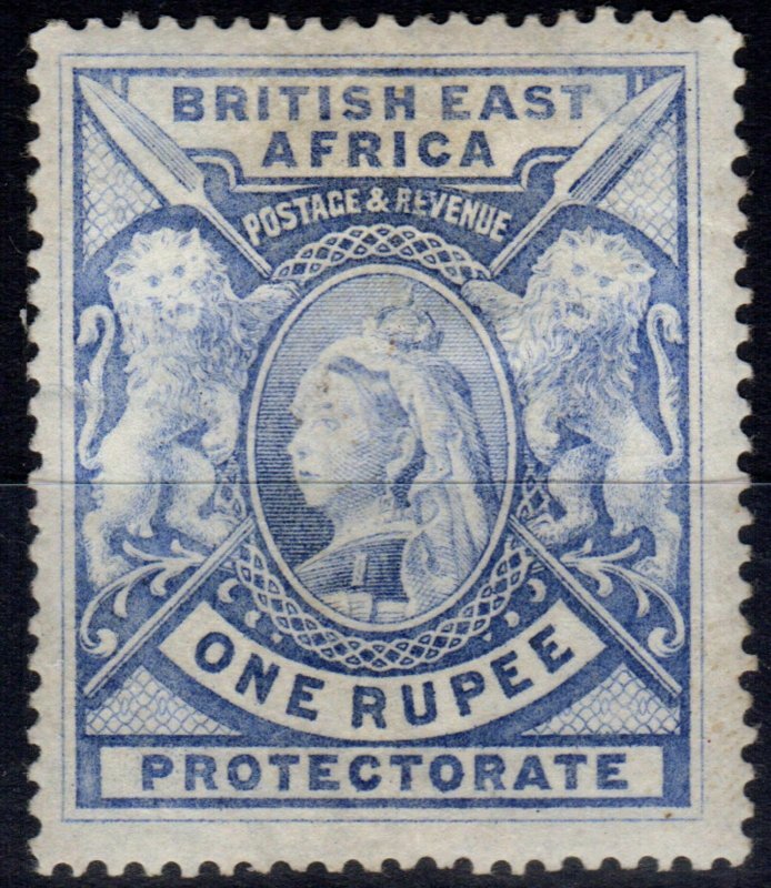 B.E.A KUT 1897 1R Grey-Blue SG92 Fine Mtd Mint