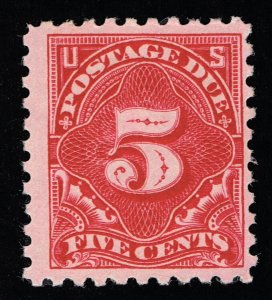 EXCEPTIONAL GENUINE SCOTT #J55 F-VF MINT OG NH 1914 CARMINE LAKE BEP POSTAGE DUE