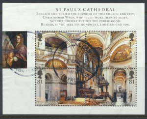 GB  SG MS2847  SC  2580   Used  St Pauls Cathedral   see scans / details
