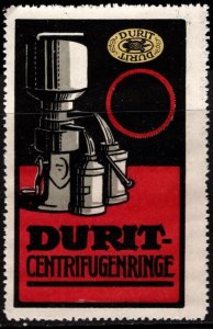 Vintage Germany Poster Stamp Durit Centrifuge Rings Unused