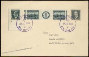 3rd Reich Germany 1938 Aussig Sudetenland Annexation Provisional Cover 69818