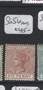 TURKS ISLANDS (P1805BB)  QV  2 1/2D  SG 56    MOG 