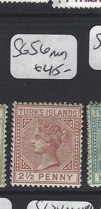 TURKS ISLANDS (P1805BB)  QV  2 1/2D  SG 56    MOG