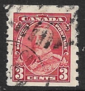 CANADA 1935 3c KGV Portrait Issue Perf 8 COIL Sc 230 VFU