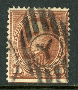 USA 1898 Webster 10¢ Brown Wmk Type 2 Scott # 283 VFU L740