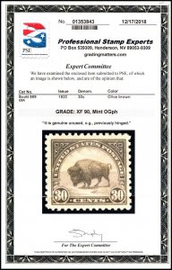 Scott 569 - 30 Cents Buffalo - OG MH - Nice Stamp PSE Cert 90 SCV - $35.00 