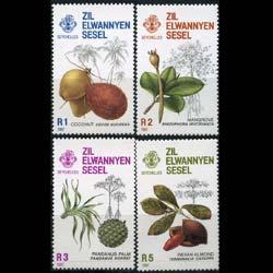 SEYCHELLES-Z.E.S. 1987 - Scott# 127-30 Trees Set of 4 NH