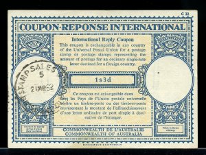 AUSTRALIA 1962 -- International Reply Coupon IRC
