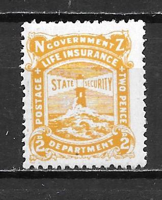 New Zealand oy26 2d Life Insurance single Unused H