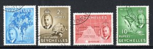 Seychelles 1952 1r.50 to 10r SG 169-72 FU CDS