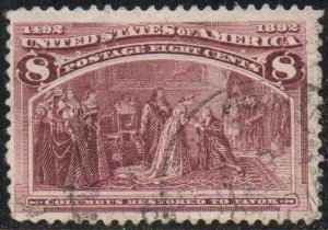 USA #236 VF, faint town cancel, nice color! Retails $10