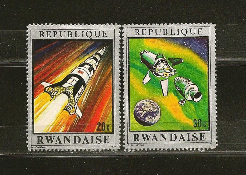 Rwanda SC#373-374 Space Ships Mint Hinged