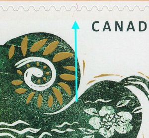 RED WORM = ERROR-VARIETY Unlisted = LUNAR Booklet of 12 stamps Canada 2021 ec368