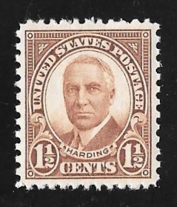 684 1 1/2 cents Harding, Brown Stamp mint OG NH EGRADED SUPERB 100 XXF