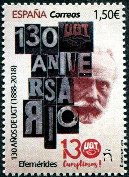 HERRICKSTAMP NEW ISSUES SPAIN Sc.# 4372E General Workers' Union