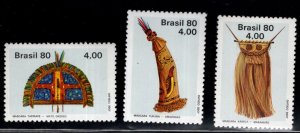 Brazil Scott 1686-1688 MNH** 1980 Mask set