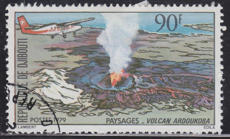 Dijabouti 492 Aircraft over Volcano 1979