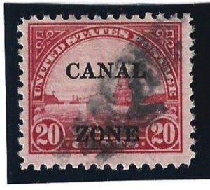 Canal Zone Scott #92 Used 20c Sharp A O/P 2021 CV $3.25