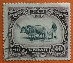 Malaya 1921-32 Kedah 40c MSCA Used SG#35bw M2983