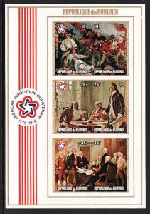 Burundi US Bicentennial C246c Imperf Souvenir  MNH  S174