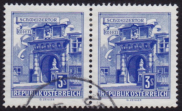 Austria - 1962 - Scott #699 - used pair - Vienna