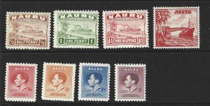 NAURU Mint Lot of 8 Different Stamps 2017 CV $8.75