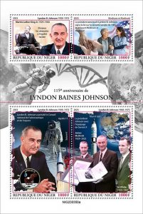 2024/03 - NIGER  - LYNDON BAINES JOHNSON     4V    MNH **