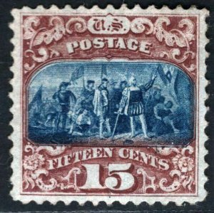 SCOTT #119 Mint VF-80 100% Sound! Expertly Regummed w/Crowe Cert.  (LB 12/24)