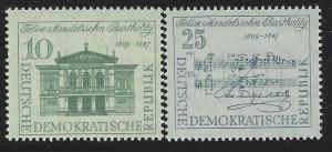 German Democratic Republic Scott # 421 - 422, mint nh