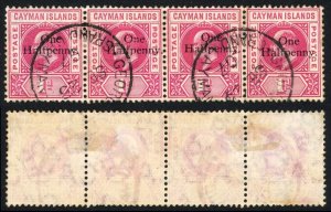 Cayman Is SG17 KEVII One Halfpenny on 1d Sept 25 1907 (within the first Month)